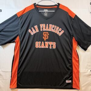 Stitches San Francisco Giants MLB V Neck Athletic Jersey Mens Size 2XL XXL